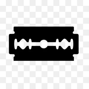 Double Edged Razor Blade Silhouette | Free PNG-WebP