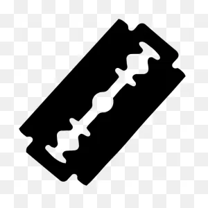 Straight Edge Razor Blade Sticker
