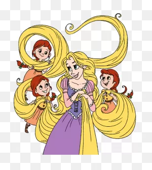 Rapunzel And Little Girls Braiding Her Hair#braiding #girls #hair ClipartFlare.com 