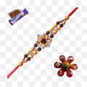 Traditional Rakhi With Diamonds And Beads | Charm Bracelet ClipartFlare.com 
