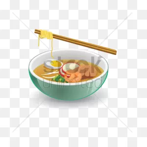 Japanese Ramen On A Bowl, Noodle Soup