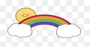 Sun And Rainbow. | Clip Art, Kids World Map, Rainbow Kids