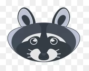 Raccoon Gray Blue - Free Vector Graphic On ClipartFlare