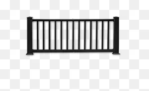 Black Vinyl Railing Unassembled Boxed Kit With Brackets- Posts Purchased  Separately
