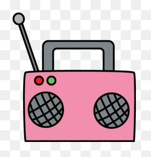 Pink Radio Clip Art - Pink Radio Image