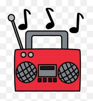 Radio Cassette Player With Music Clip Art - Radio Cassette Player ClipartFlare.com 