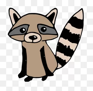 Racoon - Woodland Racoon On Green Round Ornament Clipart - Full ClipartFlare.com 