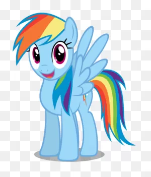 Rainbow Dash Smiling Transparent Png - Stickpng