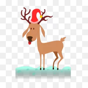 Cartoon Reindeer Vector | Free PNG-WebP