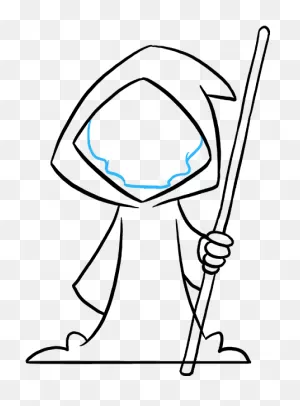 How To Draw Grim Reaper - Grim Reaper Drawing Easy Clipart - Full ClipartFlare.com 
