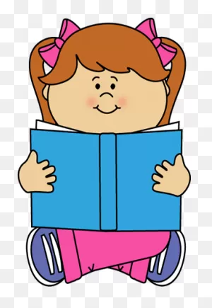 Reading Clipart - Girl Reading Book Clipart - (310X450) Png ClipartFlare.com 