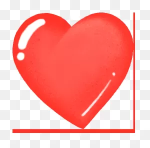 Bright Red Heart Sticker - Its All Love Heart Red - Discover ClipartFlare.com 