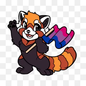 Fursona Pins - Hyena Bisexual