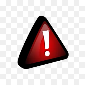 Vector Drawing Of Exclamation Mark In Red Triangle | Free PNG-WebP