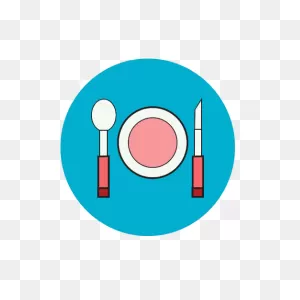Dinner Eat Eating Food Kitchen Restaurant Icon - Blue Life