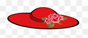 Ladies Hat Clipart - Red Hat Clip Art - (800X351) Png Clipart Download