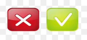Green Check Mark Red Icon - Green Check And Red X Clipart - Full ClipartFlare.com 