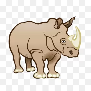Outlined Rhino | Free PNG-WebP