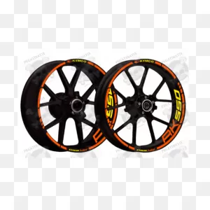 Black Spokes Chrome Nipples Motorcycle Wheel | Custom Rims