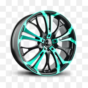 Msa Offroad Wheels Aluminum Rim M45 24X7In Gloss Black Machined Finish,  M45-024756