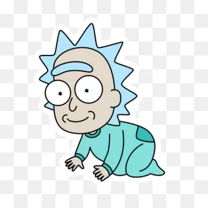 Rick Sanchez Baby Sticker - Sticker Mania