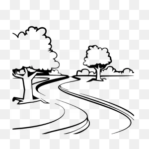 River In Natural Landscape | Free Svg
