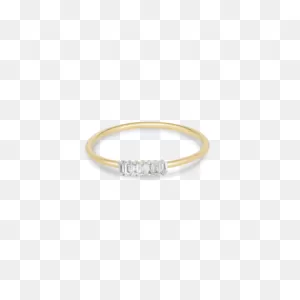 Baguette Diamond Line Ring - Stone And Strand