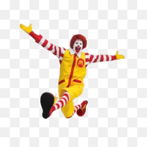 Download Ronald Mc Donald Jumping Transparent Png - Stickpng