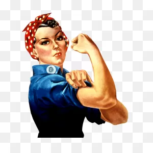 Rosie Riveter Vector Drawing | Free PNG-WebP
