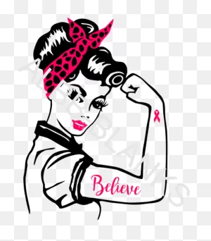 Rosie Breast Cancer Believe With Wrist Tattoo - Rosie The Riveter ClipartFlare.com 