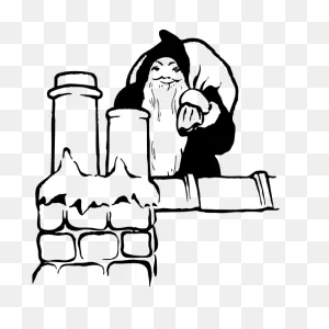 Santa Claus On The Rooftop Vector | Free PNG-WebP