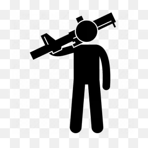 Army, Bazooka, Holding, Man, Rocket Launcher, Rpg, Weapon Icon ClipartFlare.com 