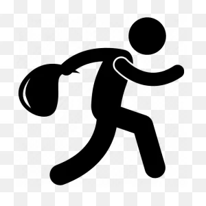 Criminal, Robber, Robbery, Running, Snatch, Theft, Thief Icon ClipartFlare.com 