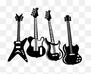 Sticker Guitares Electrique Rock N Roll Ambiance Sticker - Guitare ClipartFlare.com 