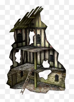 Tall Ruin Paper Model - Dave Graffam Models | Ruins | Wargame Vault