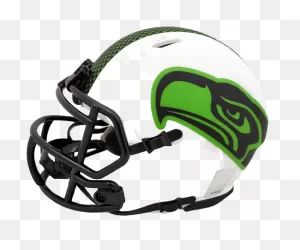 Russell Wilson Autographed Seattle Seahawks Lunar Eclipse Mini Helmet Rw  Holo Bas Coa