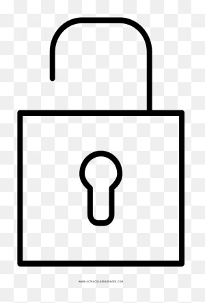 Open Lock Coloring Page - Rule Of Thirds Clipart - Full Size ClipartFlare.com 