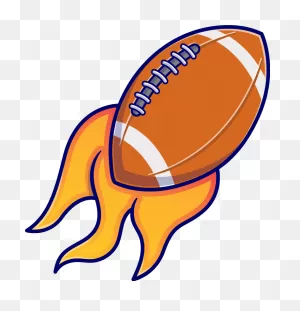 Cartoon Rugby Ball Rugby Sticker