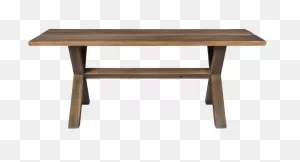 Antique Rustic Trestle Table Includes Two Benches