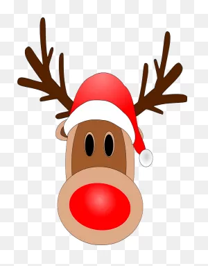 Rudolph The Reindeer In A Santa Hat Clipart. Free Download ClipartFlare.com 