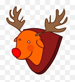 Red-Nosed Reindeer Rudolph - Free Vector Graphic On ClipartFlare
