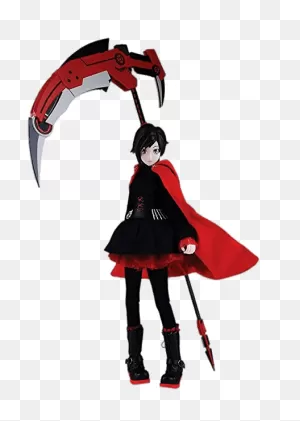 Rwby Ruby Rose Holding Weapon Crescent Rose Transparent Png - Stickpng