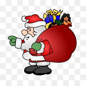 Santa Claus Pointing | Free PNG-WebP