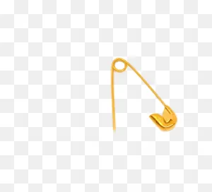 Gold Safety Pin Transparent Png - Stickpng