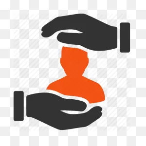 Safety Icon Clipart - Safety, Orange, Hand, Transparent Clip Art