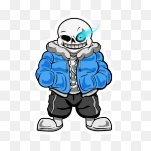 Undertale Sans With Flaming Eye - Sticker Mania