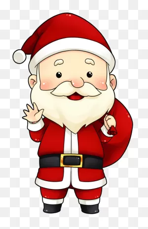 Cute Secret Santa Clipart - Santa Claus Cartoon Png Transparent ClipartFlare.com 