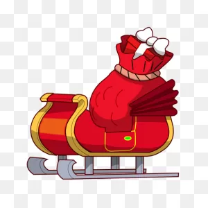 Santa Claus Sleigh With Presents Vector Drawing | Public Domain ClipartFlare.com 