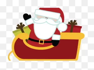 Santa On Sleigh Clipart - Png Download - Full Size Clipart ClipartFlare.com 