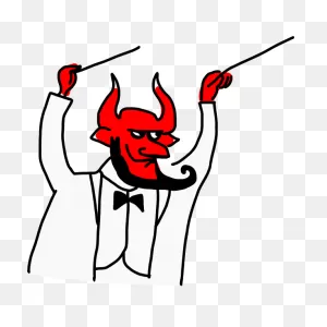 And Satan Leads The Concert | Free PNG-WebP